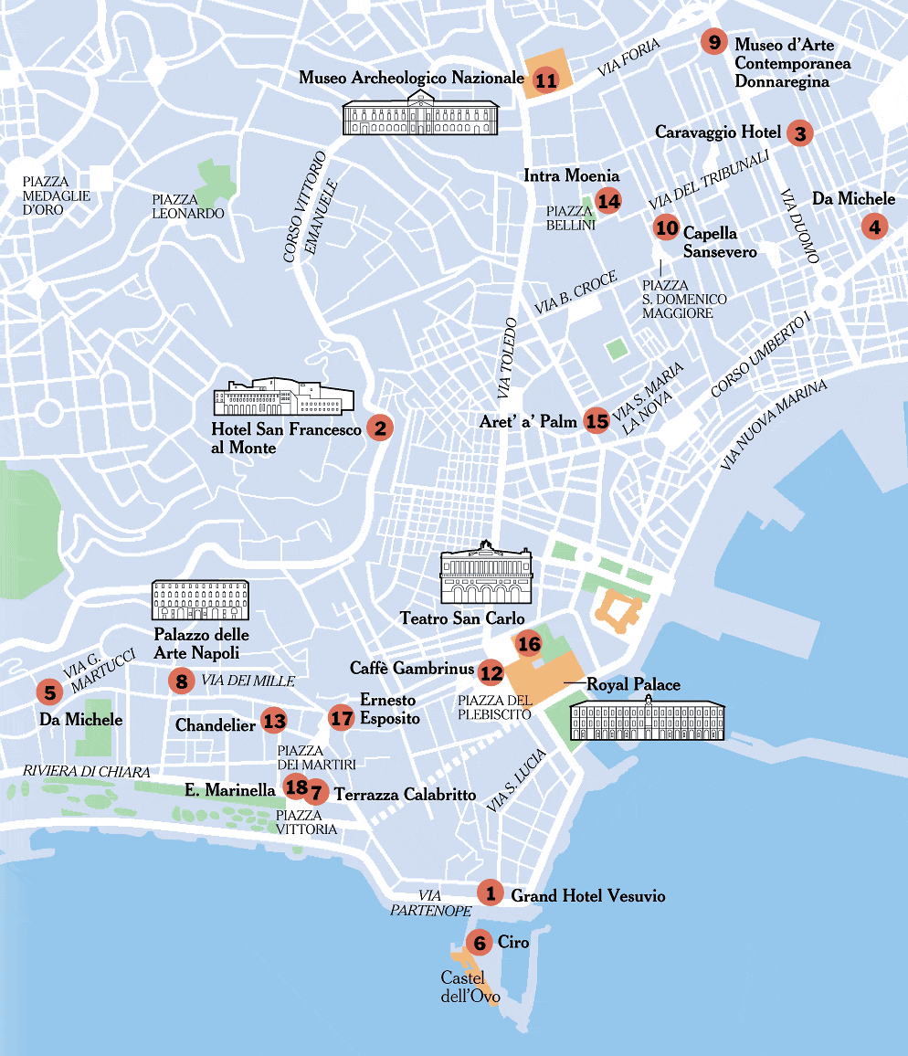 napoli touristic map